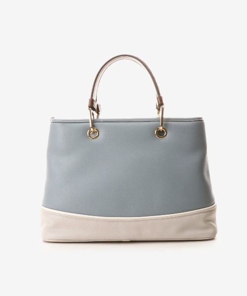 & chouette(アンドシュエット)の「ステッチハンドル ハンドバッグ(ハンドバッグ・レディース・ダークブルー/ブラック/オフホワイト/グレイッシュベージュ・FREE)」の12枚目の写真