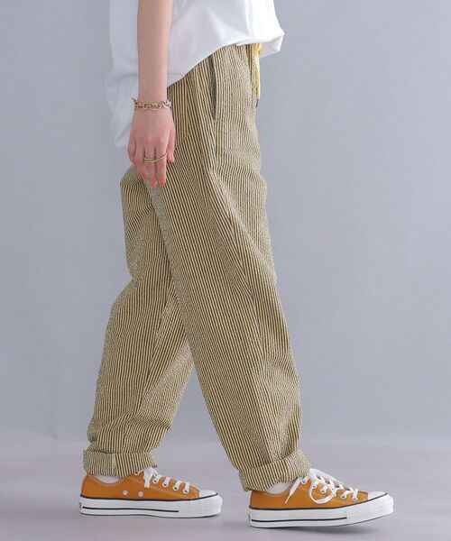 MACOBER（マコバ）の「*【SHIPS別注】MACOBER: ソリッド / ストライプ オーバーダイ シアサッカー シェフ パンツ（その他パンツ・メンズ・ライトブルー/イエロー/ネイビー/ブラック・MEDIUM/SMALL/LARGE）」の16枚目の写真