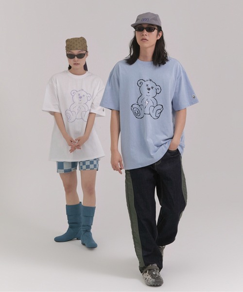 ISTKUNST(イストクンスト)の「【ISTKUNST】THUNDER BEAR TEE / イストクンスト サンダー ベアー プリント Tシャツ(Tシャツ/カットソー・メンズ・ネイビー/ブラック/ホワイト/ブルー/ライトグレー・X-LARGE/MEDIUM/SMALL/LARGE)」の21枚目の写真