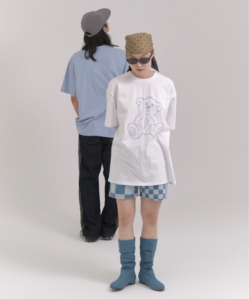 ISTKUNST(イストクンスト)の「【ISTKUNST】THUNDER BEAR TEE / イストクンスト サンダー ベアー プリント Tシャツ(Tシャツ/カットソー・メンズ・ネイビー/ブラック/ホワイト/ブルー/ライトグレー・X-LARGE/MEDIUM/SMALL/LARGE)」の22枚目の写真