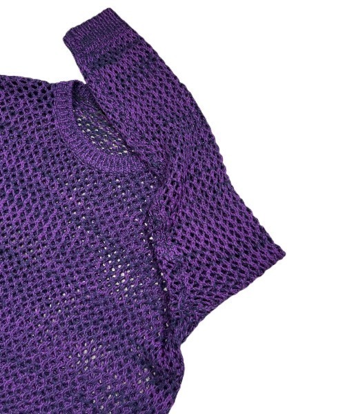 Chikashitsu +(チカシツプラス)の「【Chikashitsu +/チカシツプラス】mesh summer knit/メッシュサマーニット アミアミニット 重ね着 レイヤード(その他トップス・メンズ・ブラック/パープル/アイボリー・ONE SIZE)」の13枚目の写真