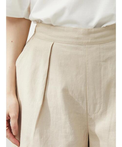 Green　Parks（グリーンパークス）の「ベルギーリネン混 ハーフパンツ（その他パンツ・レディース・ダークグレー/ライトベージュ/ブラウン系その他4・FREE）」の16枚目の写真