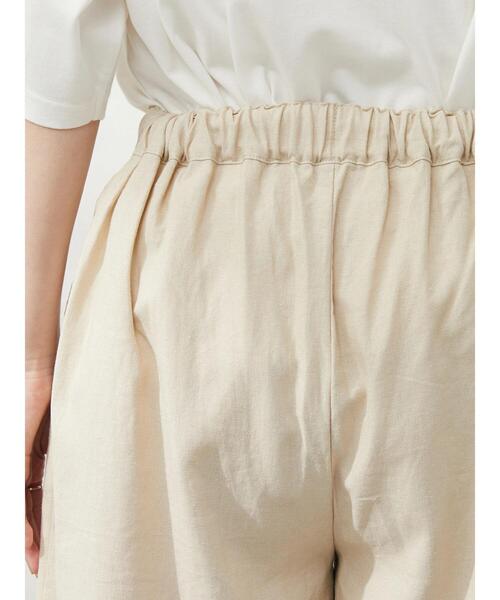 Green　Parks（グリーンパークス）の「ベルギーリネン混 ハーフパンツ（その他パンツ・レディース・ダークグレー/ライトベージュ/ブラウン系その他4・FREE）」の18枚目の写真