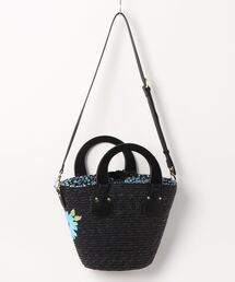 希少 ANNA SUI シェル型 カゴバッグ アナスイ 美品✨ANNA SUI フラワー刺繍 かごバッグ アナスイ 浴衣 希少