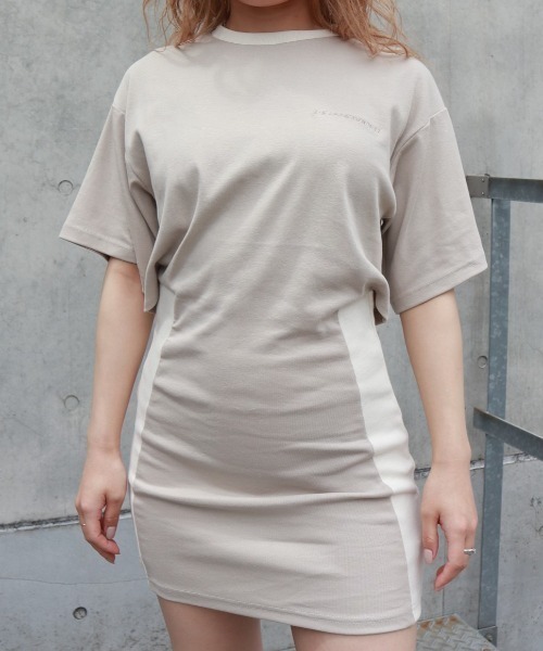 FIG&VIPER（フィグアンドバイパー）の「バックカットボディコンOP（ワンピース・レディース・ライトブルー/ブラック/ライトベージュ・FREE）」の7枚目の写真