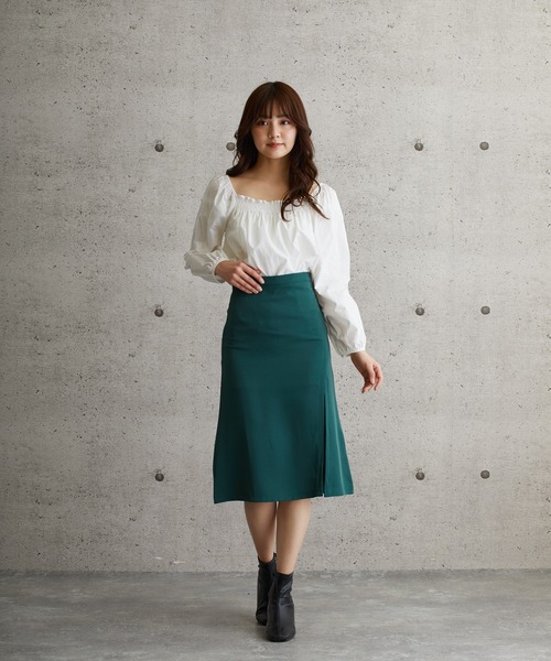 L.H.P（エルエイチピー）の「courage/クラージュ/スリットスカート（スカート・レディース・ブラック/グリーン・SMALL/MEDIUM/LARGE）」の3枚目の写真