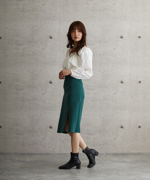 L.H.P（エルエイチピー）の「courage/クラージュ/スリットスカート（スカート・レディース・ブラック/グリーン・SMALL/MEDIUM/LARGE）」の7枚目の写真