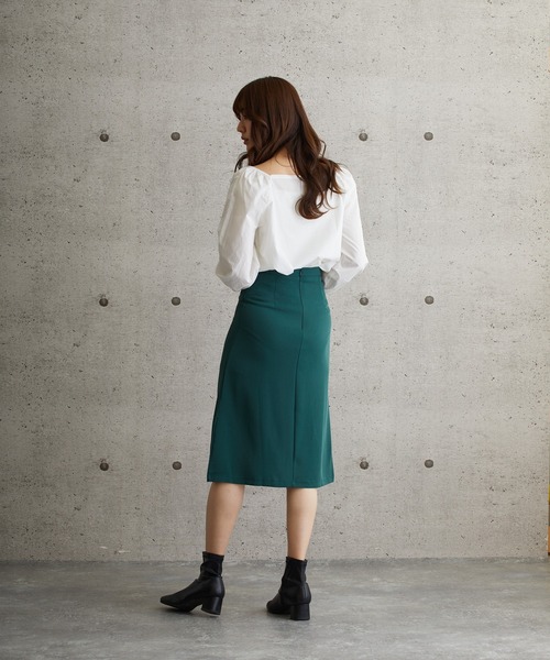 L.H.P（エルエイチピー）の「courage/クラージュ/スリットスカート（スカート・レディース・ブラック/グリーン・SMALL/MEDIUM/LARGE）」の10枚目の写真