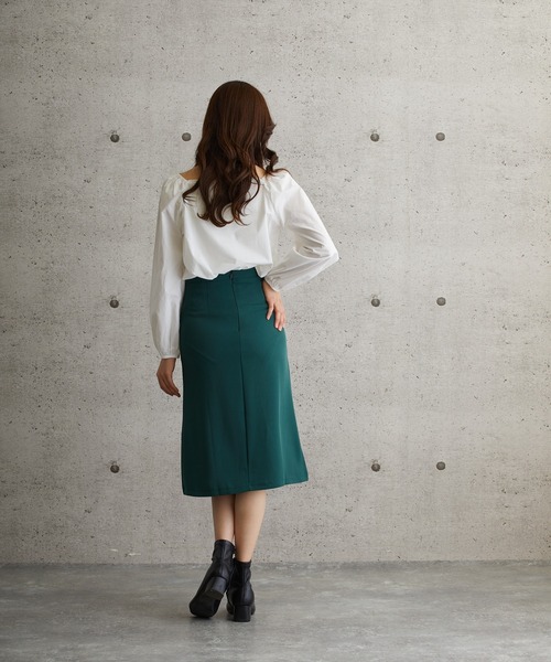 L.H.P（エルエイチピー）の「courage/クラージュ/スリットスカート（スカート・レディース・ブラック/グリーン・SMALL/MEDIUM/LARGE）」の12枚目の写真