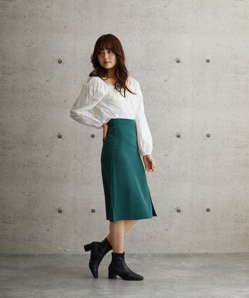 L.H.P（エルエイチピー）の「courage/クラージュ/スリットスカート（スカート・レディース・ブラック/グリーン・SMALL/MEDIUM/LARGE）」の17枚目の写真