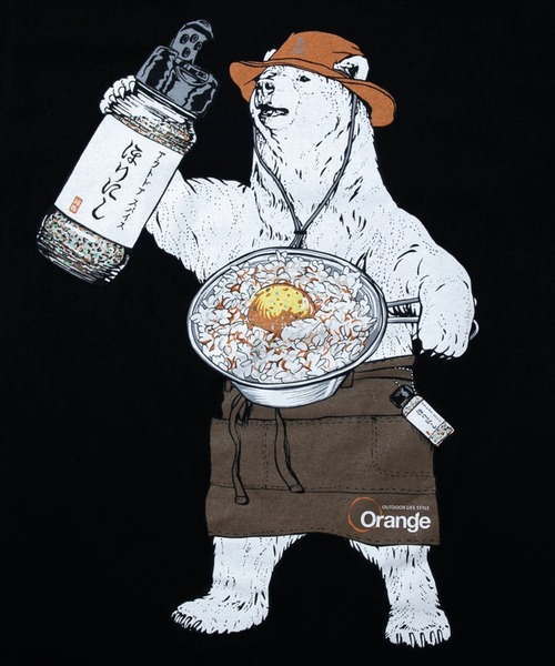 go slow caravan（ゴースローキャラバン）の「ほりにしクマTEE vol.3（Tシャツ/カットソー・メンズ・ブラック/ホワイト・MEDIUM/LARGE/X-LARGE）」の4枚目の写真