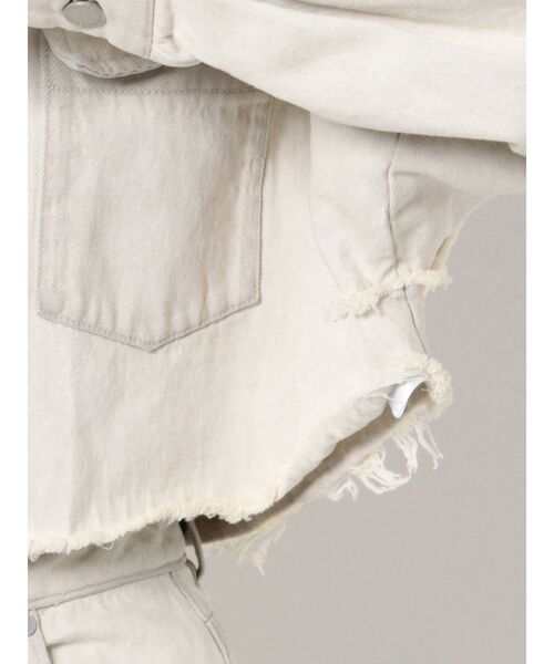 EMODA（エモダ）の「オーバーショートシャツジャケット（デニムジャケット・レディース・ブラック/グレー/インディゴブルー/アイボリー・FREE）」の8枚目の写真