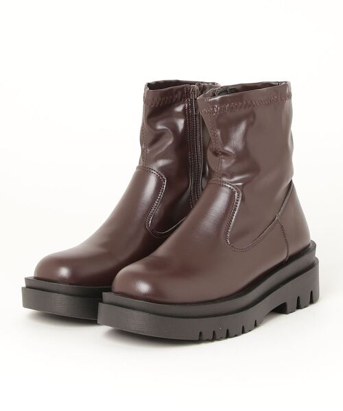 LibertyDoll（リバティードール）の「LIBERTYDOLL / [超軽量]　スクエアトゥトラックソール ストレッチサイドジップブーツ (9087)コンバットブーツ　ストレッチショートブーツ（ブーツ・メンズ・アイボリー/ダークブラウン/ブラック/ホワイト・40/LL/SS/S/M/L/43/41/42/44）」の17枚目の写真