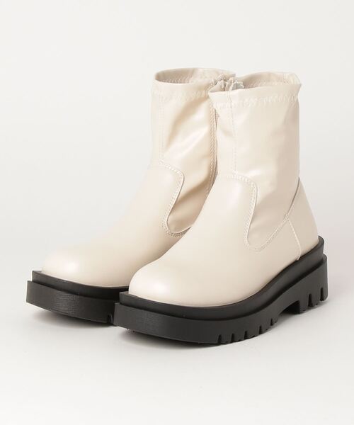 LibertyDoll（リバティードール）の「LIBERTYDOLL / [超軽量]　スクエアトゥトラックソール ストレッチサイドジップブーツ (9087)コンバットブーツ　ストレッチショートブーツ（ブーツ・メンズ・アイボリー/ダークブラウン/ブラック/ホワイト・40/LL/SS/S/M/L/43/41/42/44）」の18枚目の写真