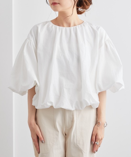 PUAL CE CIN（ピュアルセシン）の「バルーンプルオーバー（Tシャツ/カットソー・レディース・ホワイト/ベージュ/ピンク/グリーン・FREE）」の21枚目の写真