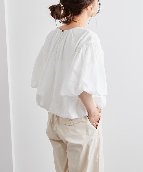 PUAL CE CIN（ピュアルセシン）の「バルーンプルオーバー（Tシャツ/カットソー・レディース・ホワイト/ベージュ/ピンク/グリーン・FREE）」の6枚目の写真