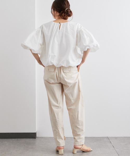 PUAL CE CIN（ピュアルセシン）の「バルーンプルオーバー（Tシャツ/カットソー・レディース・ホワイト/ベージュ/ピンク/グリーン・FREE）」の7枚目の写真