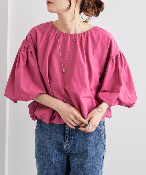 PUAL CE CIN（ピュアルセシン）の「バルーンプルオーバー（Tシャツ/カットソー・レディース・ホワイト/ベージュ/ピンク/グリーン・FREE）」の15枚目の写真
