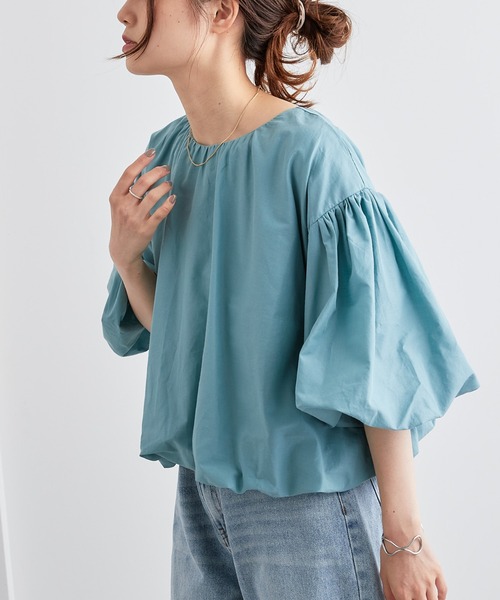 PUAL CE CIN（ピュアルセシン）の「バルーンプルオーバー（Tシャツ/カットソー・レディース・ホワイト/ベージュ/ピンク/グリーン・FREE）」の19枚目の写真