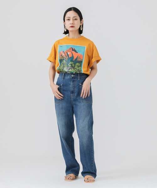 Paradise Picnic（パラダイスピクニック）の「gru.rond マウンテンT（Tシャツ/カットソー・レディース・ブラック/イエロー/ブルー・FREE）」の4枚目の写真