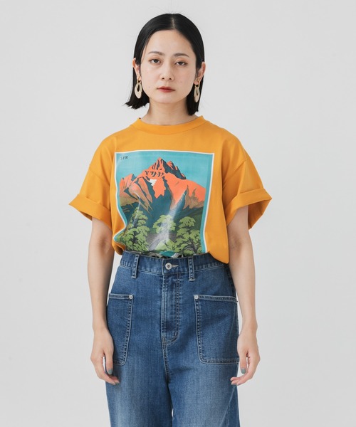 Paradise Picnic（パラダイスピクニック）の「gru.rond マウンテンT（Tシャツ/カットソー・レディース・ブラック/イエロー/ブルー・FREE）」の16枚目の写真