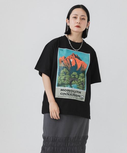 Paradise Picnic（パラダイスピクニック）の「gru.rond マウンテンT（Tシャツ/カットソー・レディース・ブラック/イエロー/ブルー・FREE）」の7枚目の写真