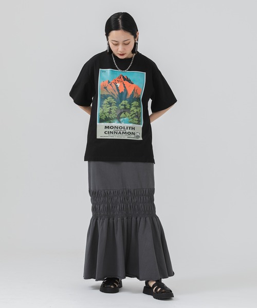 Paradise Picnic（パラダイスピクニック）の「gru.rond マウンテンT（Tシャツ/カットソー・レディース・ブラック/イエロー/ブルー・FREE）」の6枚目の写真