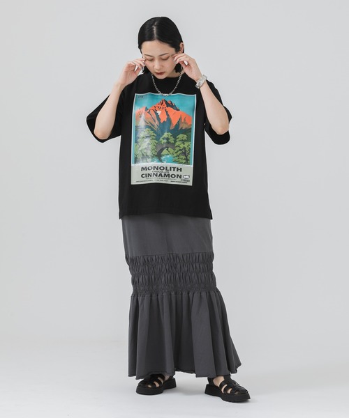 Paradise Picnic（パラダイスピクニック）の「gru.rond マウンテンT（Tシャツ/カットソー・レディース・ブラック/イエロー/ブルー・FREE）」の12枚目の写真