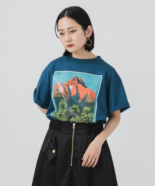 Paradise Picnic（パラダイスピクニック）の「gru.rond マウンテンT（Tシャツ/カットソー・レディース・ブラック/イエロー/ブルー・FREE）」の8枚目の写真