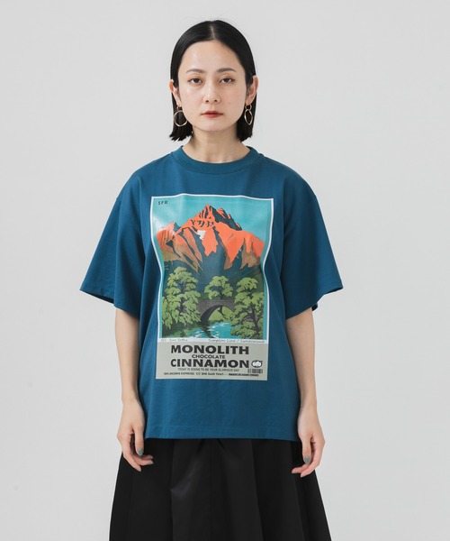 Paradise Picnic（パラダイスピクニック）の「gru.rond マウンテンT（Tシャツ/カットソー・レディース・ブラック/イエロー/ブルー・FREE）」の19枚目の写真