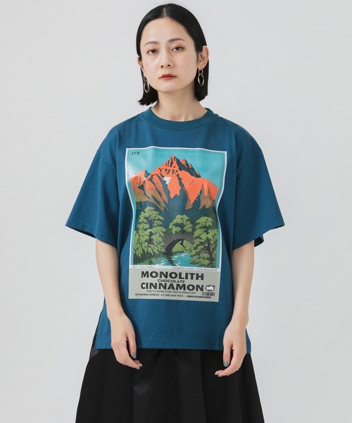 Paradise Picnic（パラダイスピクニック）の「gru.rond マウンテンT（Tシャツ/カットソー・レディース・ブラック/イエロー/ブルー・FREE）」の13枚目の写真