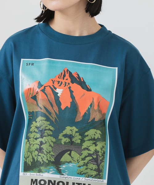 Paradise Picnic（パラダイスピクニック）の「gru.rond マウンテンT（Tシャツ/カットソー・レディース・ブラック/イエロー/ブルー・FREE）」の9枚目の写真