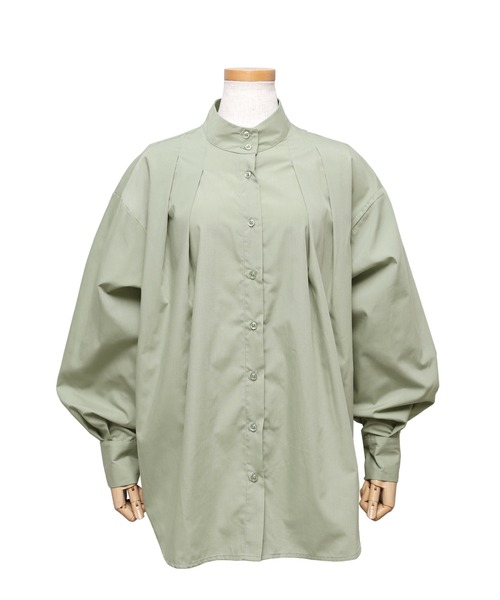 reca(レカ)の「スタンドカラータックブラウス(シャツ/ブラウス・レディース・ブラック/カーキ/オフホワイト・M)」の16枚目の写真