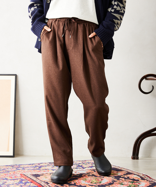 JOURNAL STANDARD relume（ジャーナルスタンダード　レリューム）の「ウーリッシュカルゼ WASHABLE イージーパンツ（スラックス・メンズ・ブラック/ベージュ/ブラウン/キナリ・SMALL/MEDIUM/LARGE）」の17枚目の写真