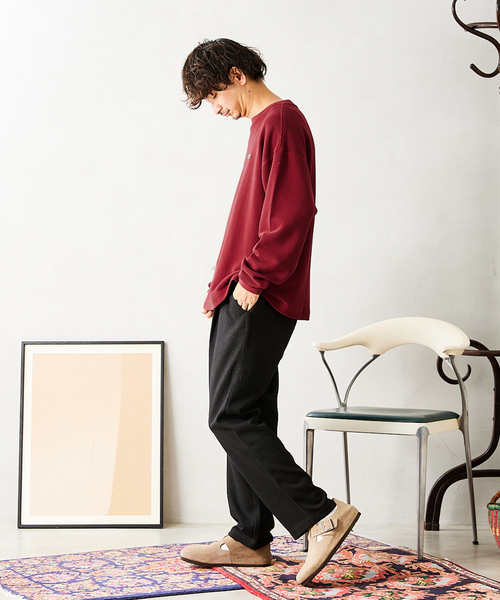 JOURNAL STANDARD relume（ジャーナルスタンダード　レリューム）の「ウーリッシュカルゼ WASHABLE イージーパンツ（スラックス・メンズ・ブラック/ベージュ/ブラウン/キナリ・SMALL/MEDIUM/LARGE）」の7枚目の写真