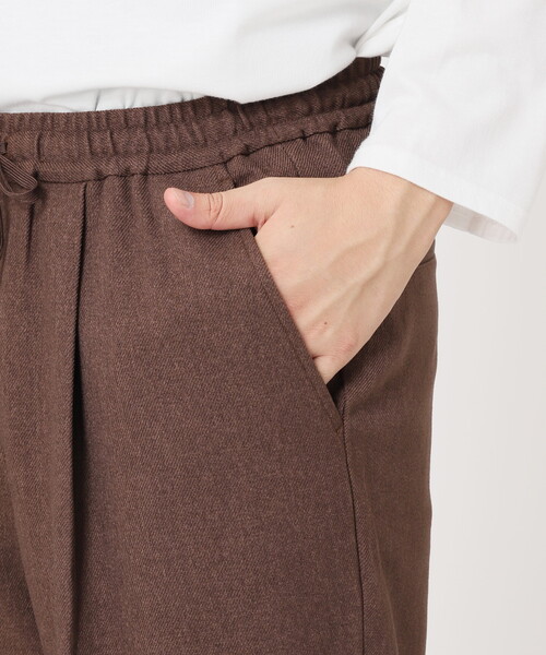 JOURNAL STANDARD relume（ジャーナルスタンダード　レリューム）の「ウーリッシュカルゼ WASHABLE イージーパンツ（スラックス・メンズ・ブラック/ベージュ/ブラウン/キナリ・SMALL/MEDIUM/LARGE）」の10枚目の写真