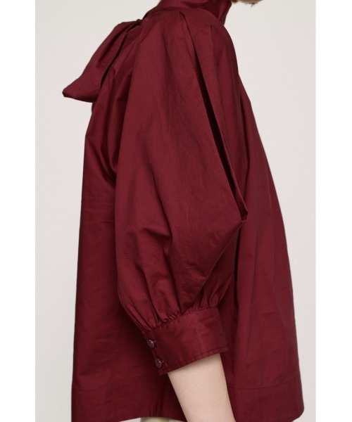 SLY(スライ)の「BACK RIBBON SQUARE TOPS リボンバック スクエア トップス(シャツ/ブラウス・レディース・バーガンディー/ホワイト/ブラック・FREE)」の21枚目の写真