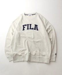 FILA（フィラ）サガラワッペン カレッジロゴ刺繍スウェットトップス メンズ レディース/トレーナープルオーバー