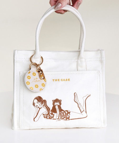 the case（ザケース）の「【Yuka Nishiizumi×THE CASEコラボ】財布、スマホ、ポーチ、ペットボトルがちょうど収まるサイズ DAILY MILLER TOTE mini（トートバッグ・レディース・ブラウン/ブルー・FREE）」の2枚目の写真