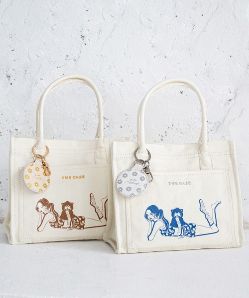 the case（ザケース）の「【Yuka Nishiizumi×THE CASEコラボ】財布、スマホ、ポーチ、ペットボトルがちょうど収まるサイズ DAILY MILLER TOTE mini（トートバッグ・レディース・ブラウン/ブルー・FREE）」の9枚目の写真