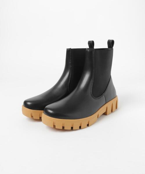 ITEMS URBANRESEARCH(アイテムズ アーバンリサーチ)の「コンビサイドゴアブーツ(ブーツ・レディース・ブラック/ベージュ・SMALL/MEDIUM/LARGE)」の4枚目の写真