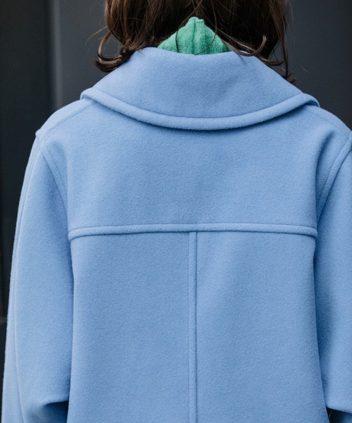 Munich(ミューニック)の「ブラッシュウールメルトンビッグピーコート(ピーコート・レディース・ライトブルー/オリーブ/ネイビー/キャメル・XS/S)」の8枚目の写真