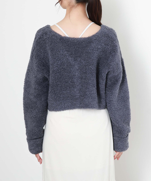 archives（アルシーヴ）の「テディベアニットショートカーディガン（カーディガン/ボレロ・レディース・ブルー/グリーン/アイボリー/モカ・MEDIUM）」の20枚目の写真