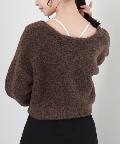 archives（アルシーヴ）の「テディベアニットショートカーディガン（カーディガン/ボレロ・レディース・ブルー/グリーン/アイボリー/モカ・MEDIUM）」の9枚目の写真