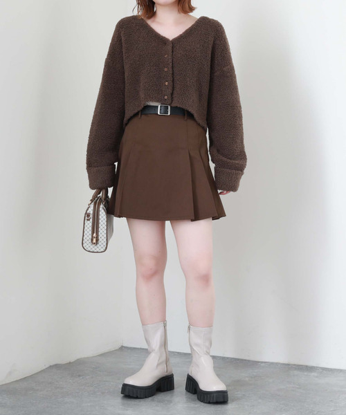 archives（アルシーヴ）の「テディベアニットショートカーディガン（カーディガン/ボレロ・レディース・ブルー/グリーン/アイボリー/モカ・MEDIUM）」の5枚目の写真