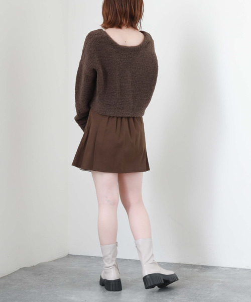 archives（アルシーヴ）の「テディベアニットショートカーディガン（カーディガン/ボレロ・レディース・ブルー/グリーン/アイボリー/モカ・MEDIUM）」の7枚目の写真