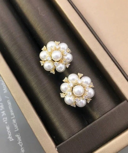 DRESS PLUS(ドレスプラス)の「ピアス アクセサリー パーティーピアス レディース 結婚式 上品(ピアス(両耳用)・レディース・ホワイト・フリー)」の2枚目の写真