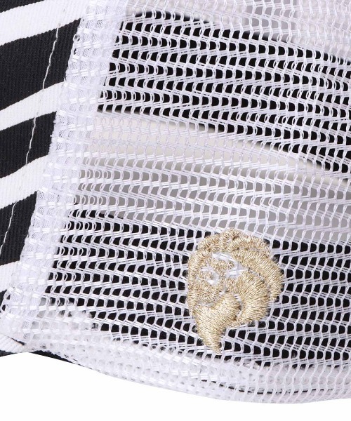 NESTA BRAND(ネスタブランド)の「ゼブラ柄 3D 刺繍 メッシュ キャップ(キャップ・メンズ・ホワイト/ブラック・F)」の7枚目の写真
