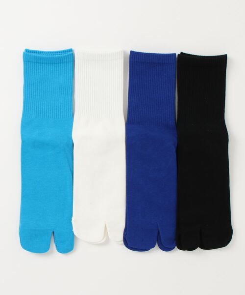 「kakko」（カッコ）の「レディース カラフル足袋ソックス 4足セット（ソックス/靴下・レディース・B/G/I/P/K/L/M/N/D/E/C/A/H/J/O/F・FREE）」の3枚目の写真