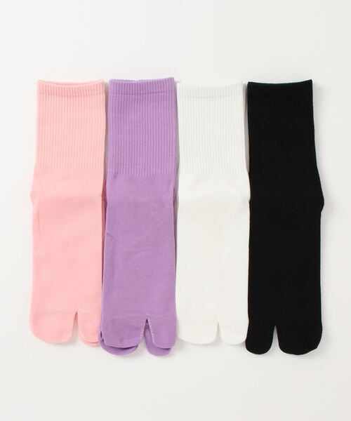 「kakko」（カッコ）の「レディース カラフル足袋ソックス 4足セット（ソックス/靴下・レディース・B/G/I/P/K/L/M/N/D/E/C/A/H/J/O/F・FREE）」の5枚目の写真
